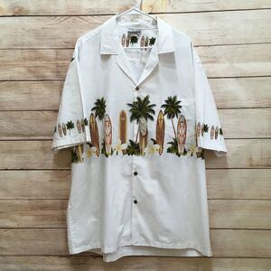 VINTAGE PACIFIC LEGEND APPAREL HAWAIIAN SHIRT WITH SURFBOARDS‎